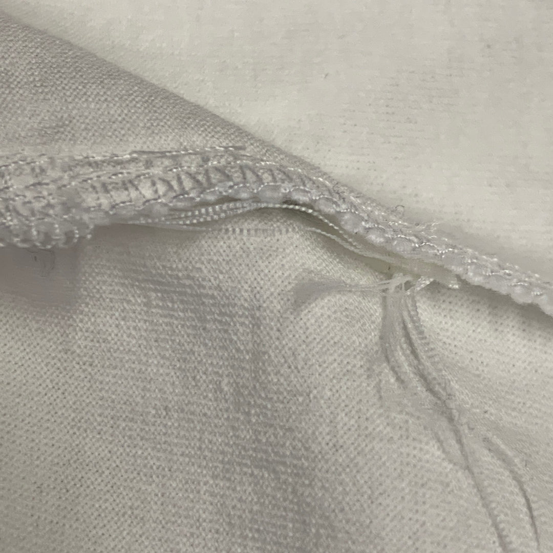 BURBERRY Size XL White Silver Cotton Crystal Embellished Oversized Crew Neck T-Shirt
