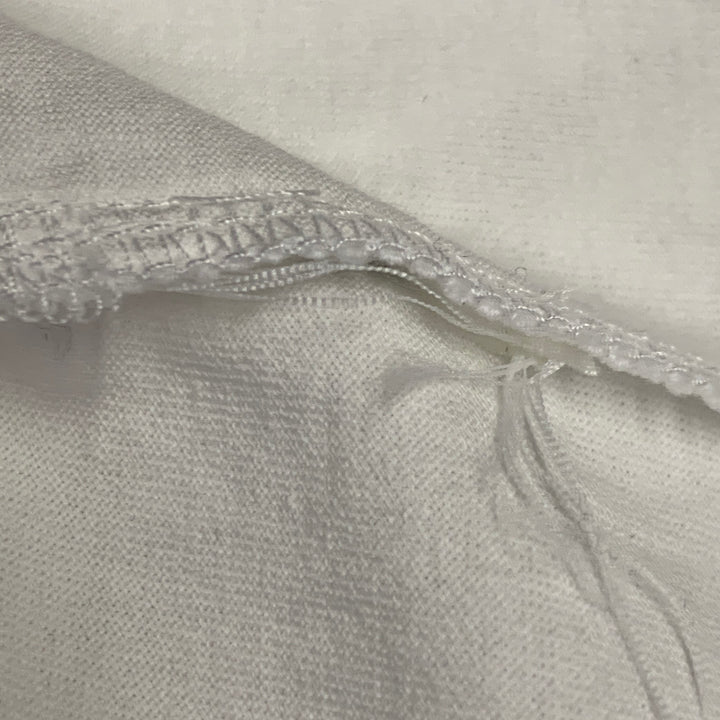BURBERRY Size XL White Silver Cotton Crystal Embellished Oversized Crew Neck T-Shirt