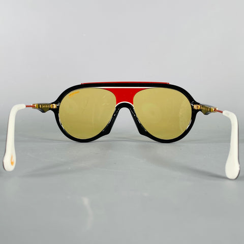 CARRERA FLAG Guuho Black White Red Color Block Acetate Sunglasses