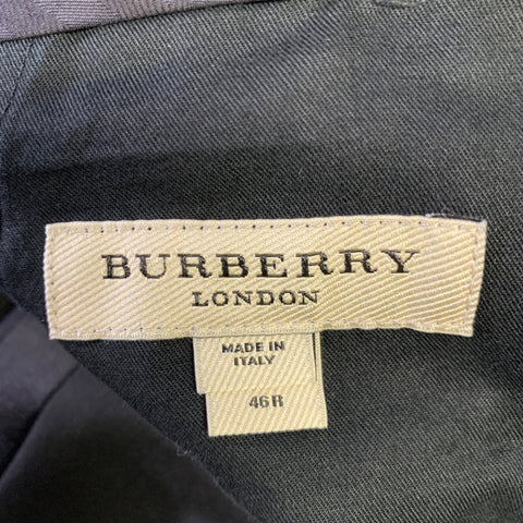 BURBERRY LONDON  Size 36 Black Solid Wool Mohair Notch Lapel 30 33 Tuxedo