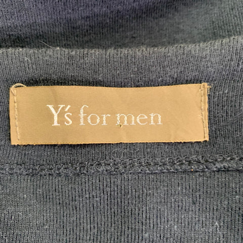 Y's by YOHJI YAMAMOTO Size S Grey Cotton Jersey Ribbed Vest