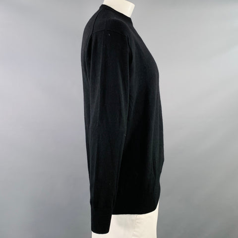 ALAN PAINE Vintage Size XL Black Cashmere Crew Neck Pullover