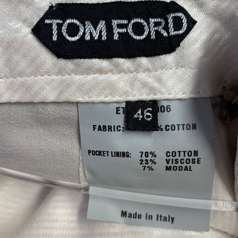 TOM FORD Size 30 Grey Taupe Twill Cotton Tapered Casual Pants