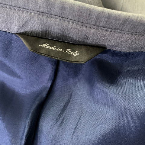 PAUL SMITH Chest Size 42 Regular Grey Slate Wool Notch Lapel 34 32 Suit