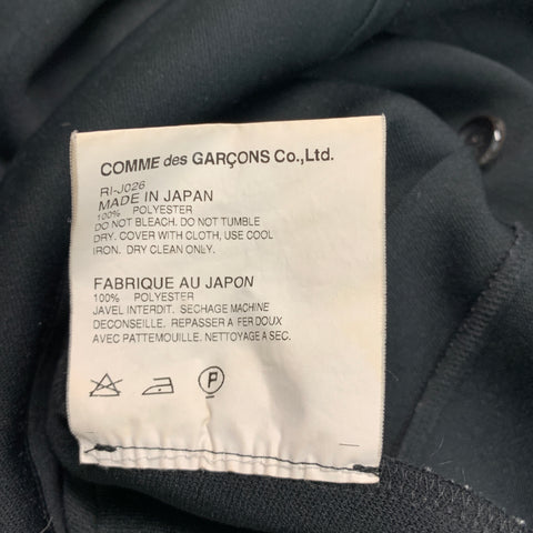 COMME des GARCONS Chaqueta asimétrica lisa de poliéster negro talla S