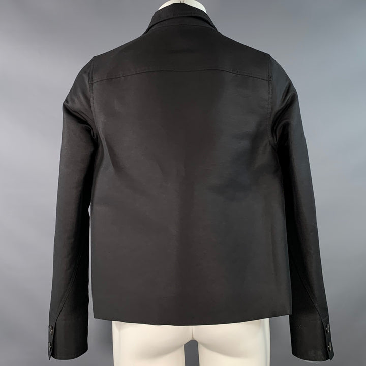 RICK OWENS Size 38 Black Cotton Blend Blouson Zip Up Jacket