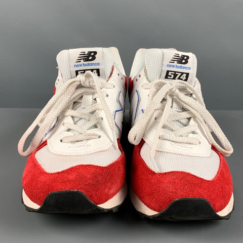 NEW BALANCE 574 Size 9.5 Red White U574EW2 Sneakers