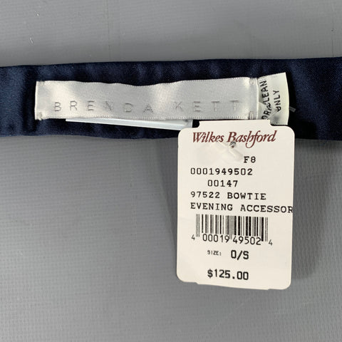 BRENDA KETT Navy Silk Bow Tie
