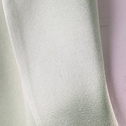 ALICE + OLIVIA Size 12 Mint Green Triacetate Blend Satin Jacket Blazer