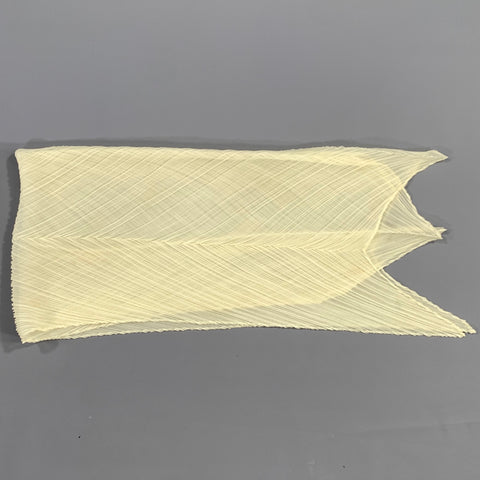 PLEATS PLEASE by ISSEY MIYAKE Ivory Pleated Scarves & Shawls