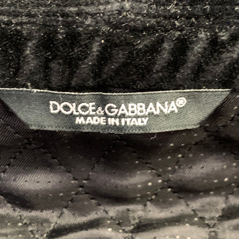 DOLCE & GABBANA SS15 Size 44 Green Black Silk Cotton Cropped Matador Sport Coat