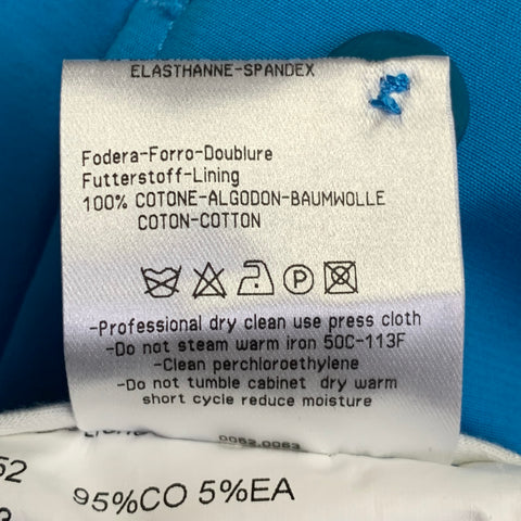 CALVIN KLEIN Size 34 Blue Cotton Blend Tapered Zip Fly Dress Pants