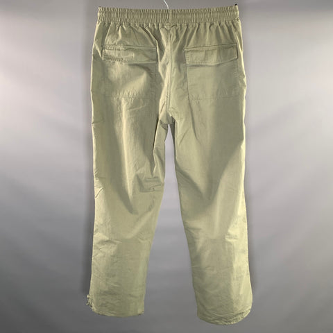REPRESENT Size L Green Cotton Nylon Wide Leg Casual Pants