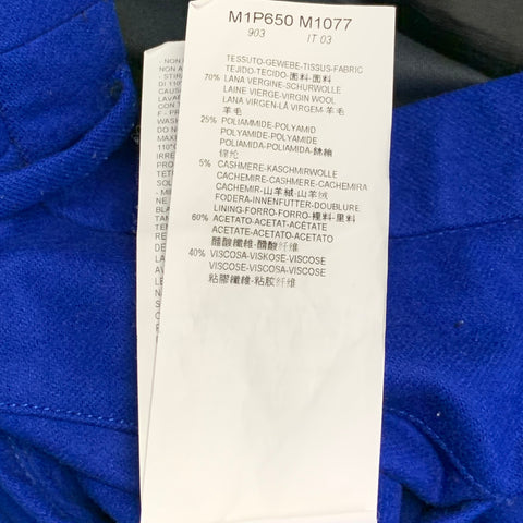 EMPORIO ARMANI Size 30 Royal Blue Wool Blend Tapered Dress Pants