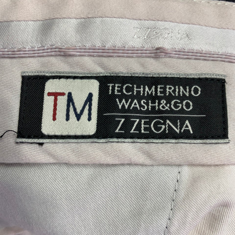 Z ZEGNA Size 42 Regular Navy Wool Notch Lapel Suit