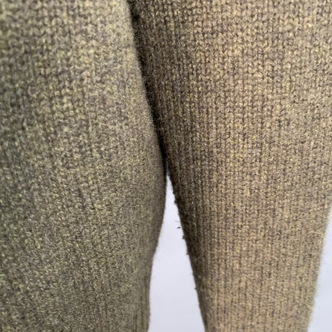 STUDIO NICHOLSON Size S Sen Brown Knit Lambswool Oversized Cardigan