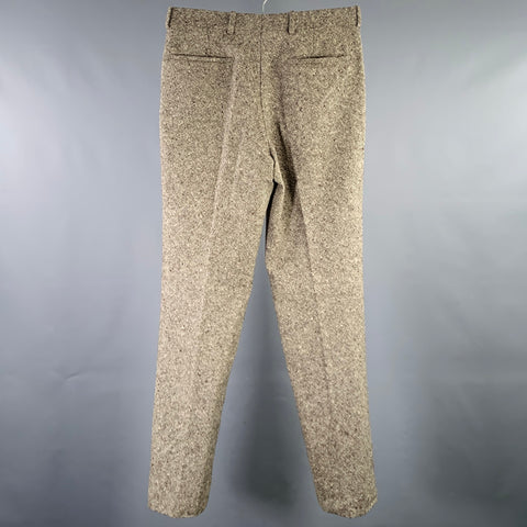 BURBERRY LONDON Size 30 Brown Beige Tweed Wool Flat Front Casual Pants