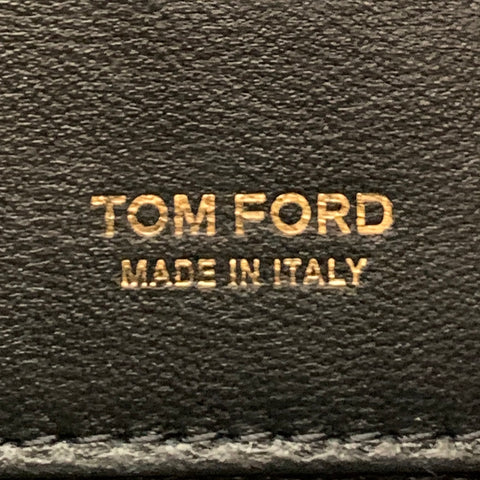 TOM FORD Black Multi Color Embroidered Leather Handbag