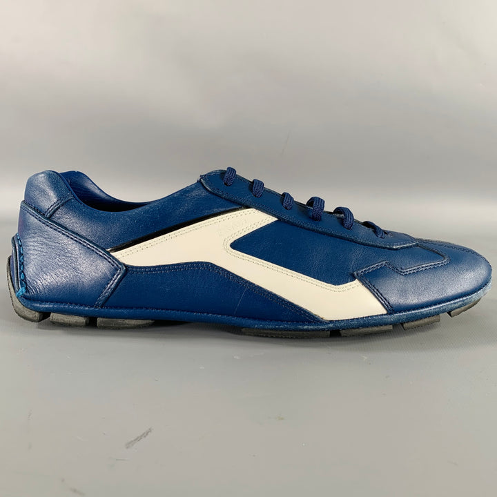 PRADA Size 7.5 -Monte Carlo- Blue White Color Block Sneakers