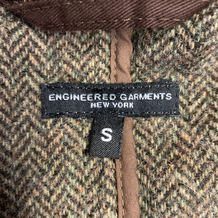 ENGINEERED GARMENTS Size S Taupe Brown Herringbone Peak Lapel Jacket
