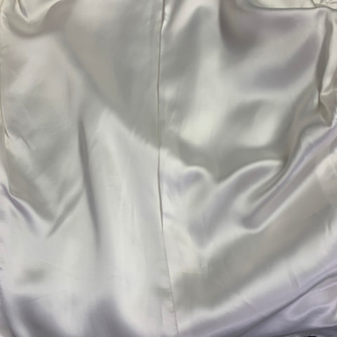 CALVIN KLEIN Size 40 Off White Silk Peak Lapel Sport Coat