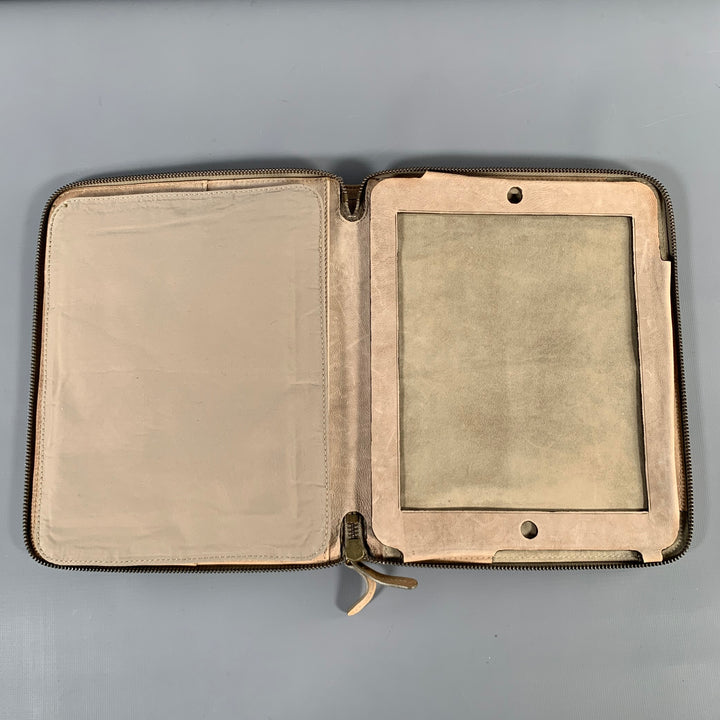 BRUNELLO CUCINELLI Taupe Leather iPad Case Leather Goods