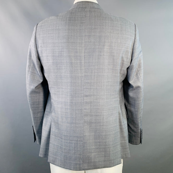 GIORGIO ARMANI Size 44 Regular Grey Blue Woven Wool Sport Coat
