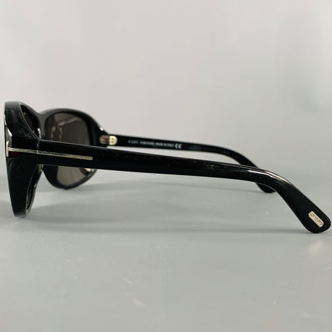 TOM FORD Blake Black Acetate Oversized Square Sunglasses