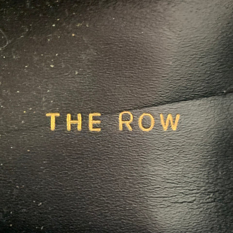 THE ROW Size 7.5 Black Leather Tread Sole Lace-Up Shoes