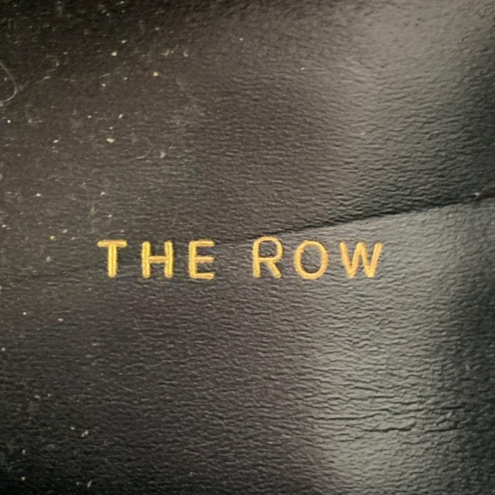 THE ROW Size 7.5 Black Leather Tread Sole Lace-Up Shoes