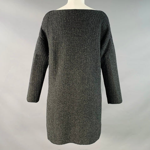 EVAM EVA Size S Grey Charcoal Wool Camel Sweater Above Knee Dress
