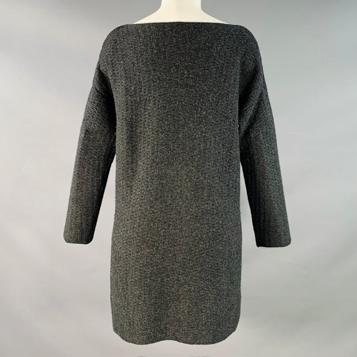 EVAM EVA Size S Grey Charcoal Wool Camel Sweater Above Knee Dress