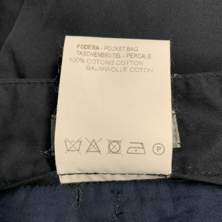 LANVIN Size 34 Navy Cotton Button Fly Shorts