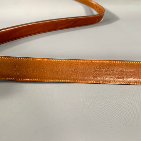 TRAFALGAR Size 38 Brown Mahagony Crackled Leather Belt