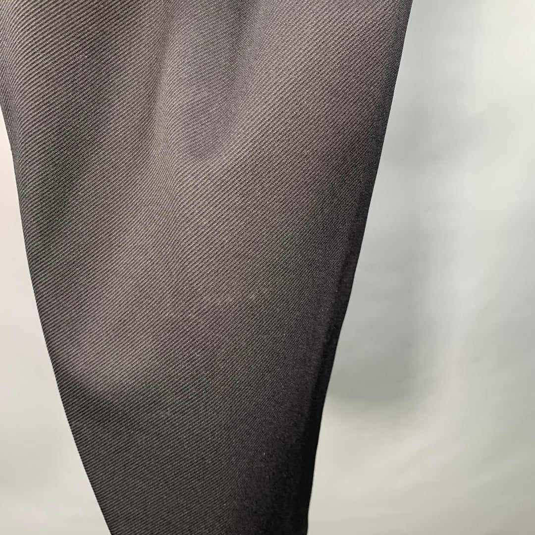 MONCLER Size 34 Black Twill Polyamide Blend Drawstring Casual Pants