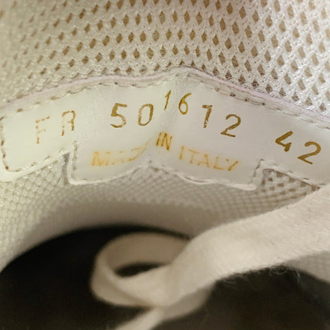 SAINT LAURENT Size 9 White Leather Lace-Up Low Top Sneakers