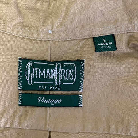 GITMAN VINTAGE Size S Khaki Cotton Button Down Long Sleeve Shirt