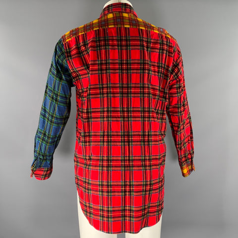 ENGINEERED GARMENTS Size M Red Multi-Color Plaid Cotton Long Sleeve Shirt