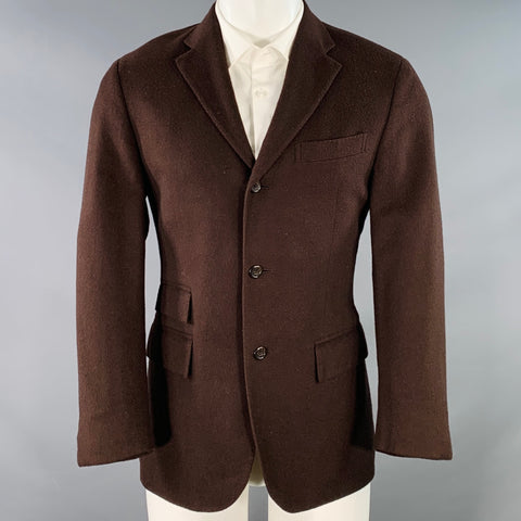 RALPH LAUREN Size 38 Regular Brown Cashmere Notch Lapel Sport Coat