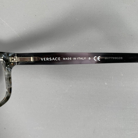 VERSACE Grey Black Marbled Acetate Sunglasses & Eyewear