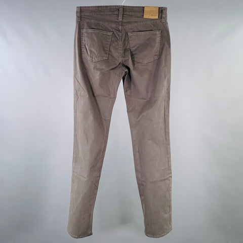 J BRAND Size 32 Grey Charcoal Twill Cotton Blend Straight Slim Jeans