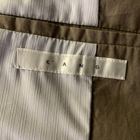 KANG Size M Tan Khaki Patchwork Cotton Chore Jacket