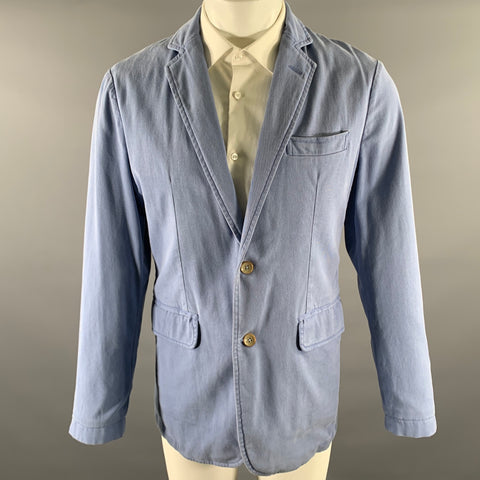 KLEIN EPSTEIN & PARKER Size 40 Blue Lyocel Blend Notch Lapel Sport Coat