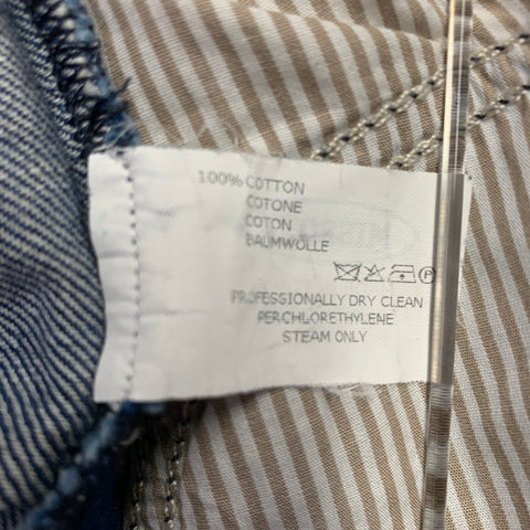 MISSONI Size 39 Blue Contrast Stitch Cotton Straight Five Pockets Jeans
