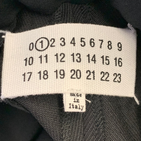 MAISON MARTIN MARGIELA Size 28 Black Twill Wool Flames Flat Front Dress Pants