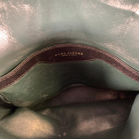 MARC JACOBS Black Brown Leather Satchel top Handles Handbag
