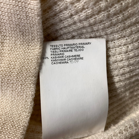MARC JACOBS Size M Cream Beige S84HA0388 S14752 Waffle Knit Cashmere Sweater