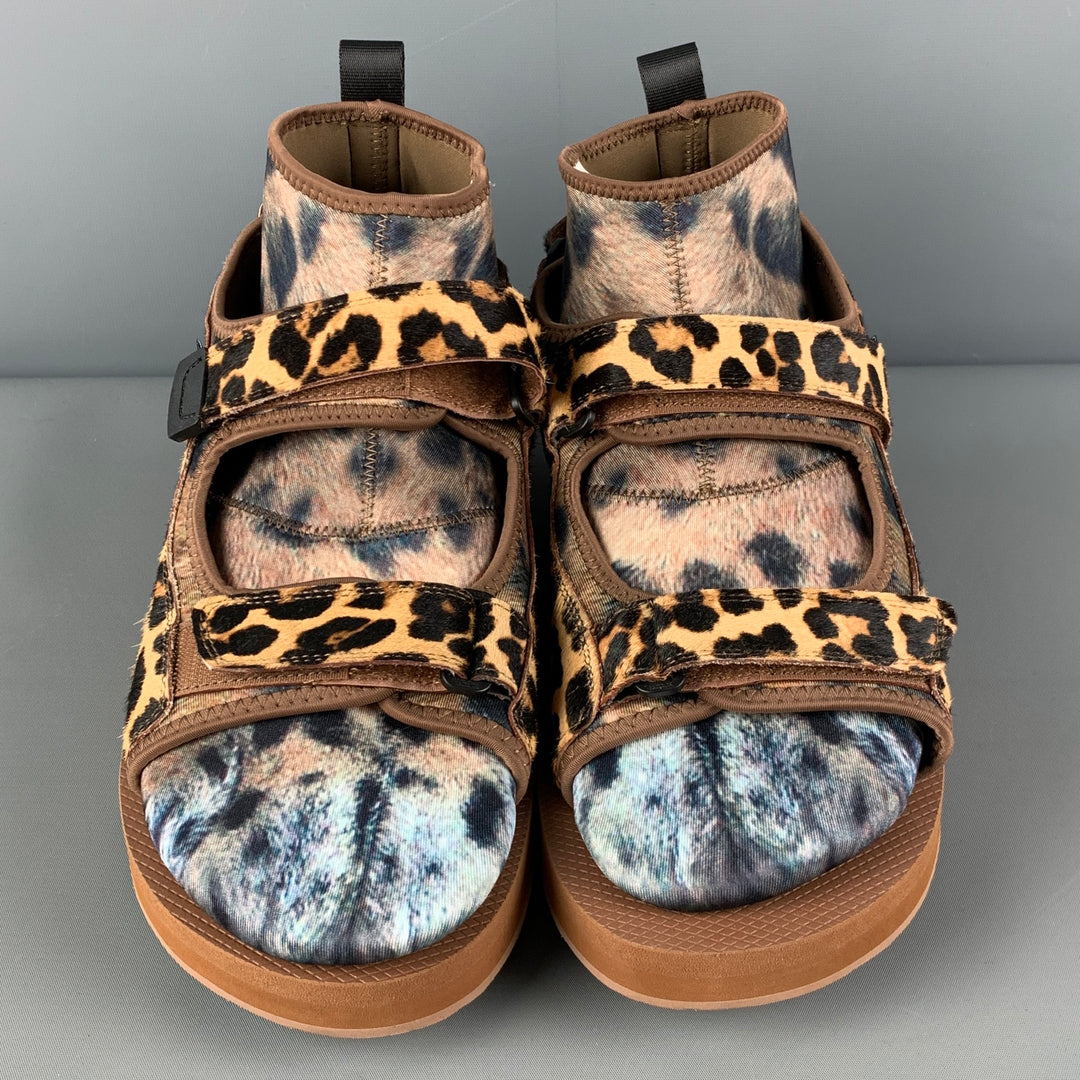 DOUBLET Size 10 Brown Tan Animal Print Mixed Materials  display picture 3