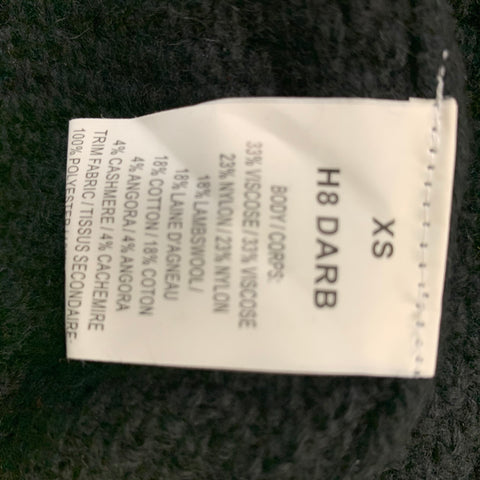 MANOUSH Taille XS Robe perlée brodée en mélange de viscose noire