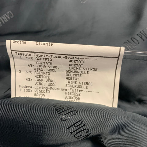 Gilet en laine et acétate brodé CARLO PIGNATELLI, taille 44, couleur marine
